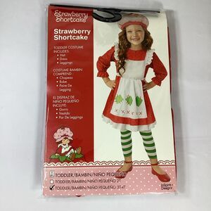 Strawberry Shortcake Toddler Girls Halloween Costume 3T-4T New
